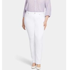 NYDJ Marilyn Straight White Denim Jeans Sz 20W Slimming Lift Tuck WFOZ2013